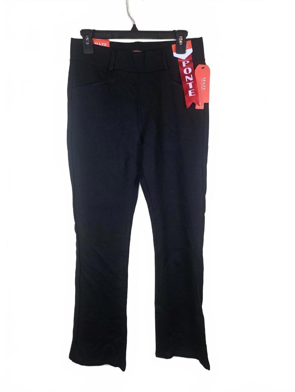 ZayWay Women’s Stretch Bootcut Dress Pants with Pockets Ponte Treggings Black M